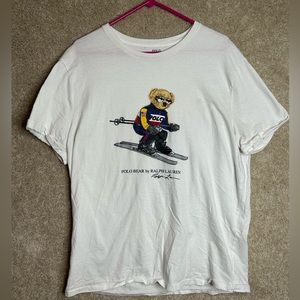 Polo Ralph Lauren polo near skiing white tee shirt  size xl